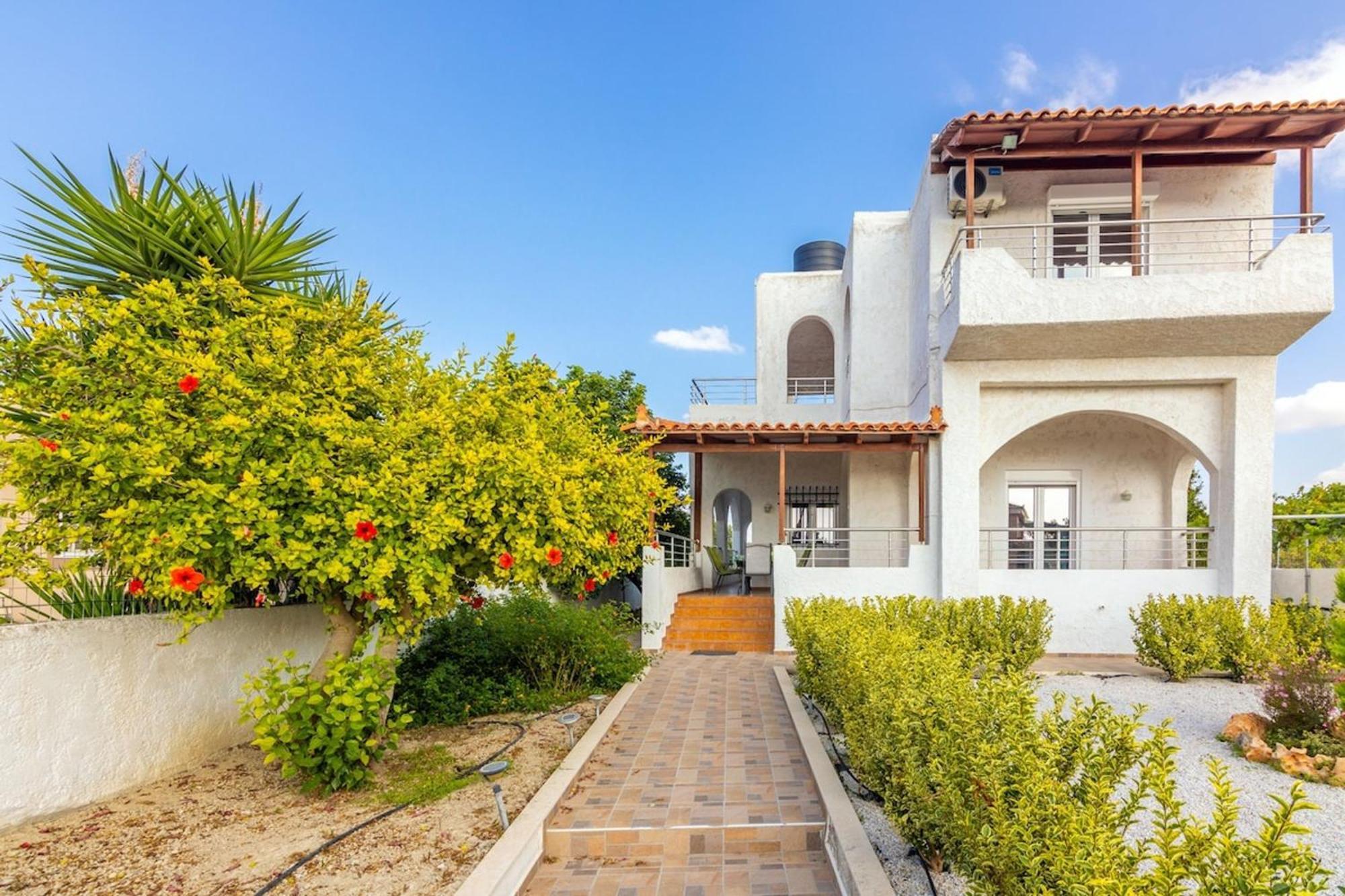 Amazing Villa Chrysanthi With Private Pool In Heraklion Epano Vathia Dış mekan fotoğraf