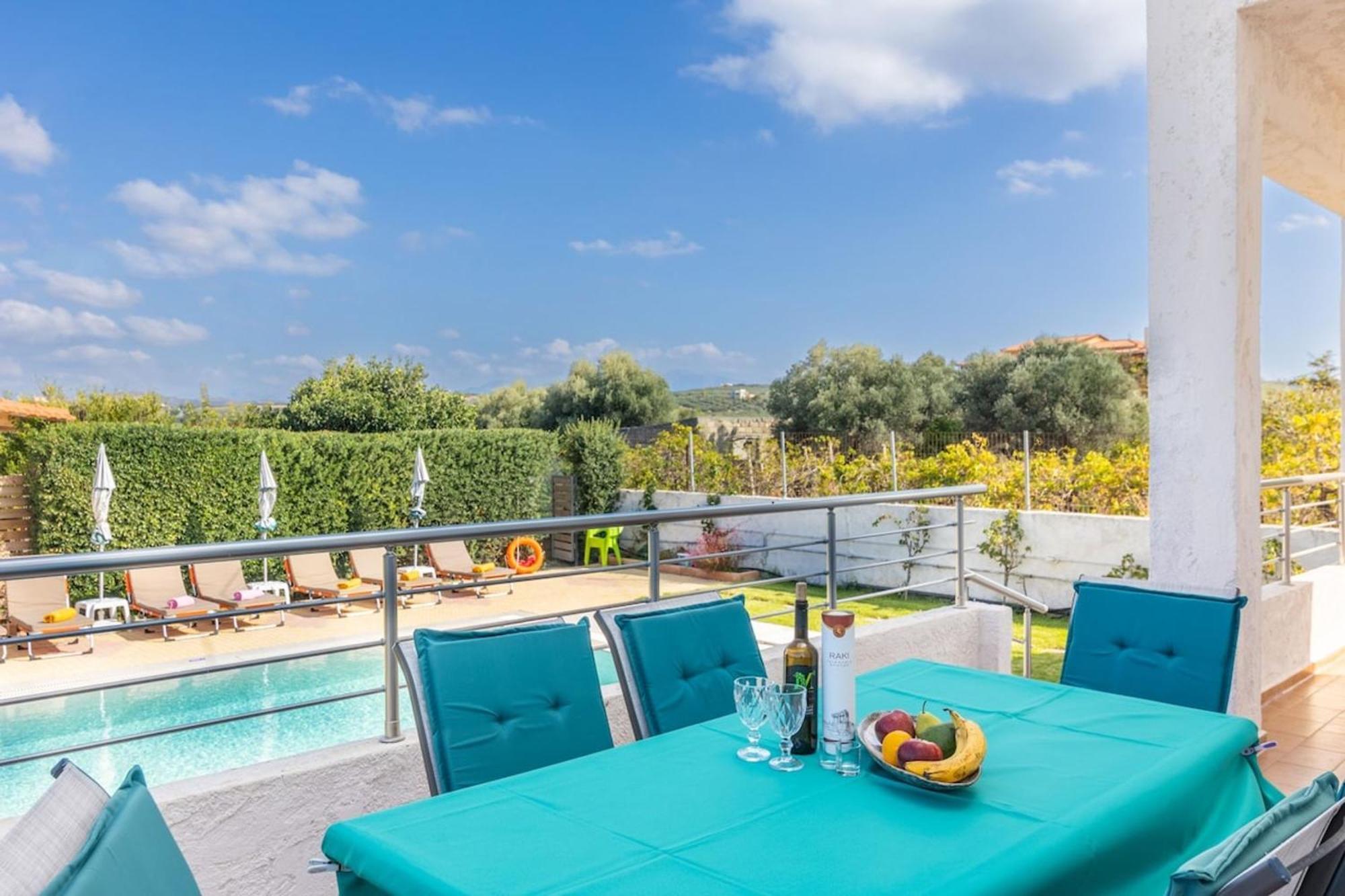 Amazing Villa Chrysanthi With Private Pool In Heraklion Epano Vathia Dış mekan fotoğraf