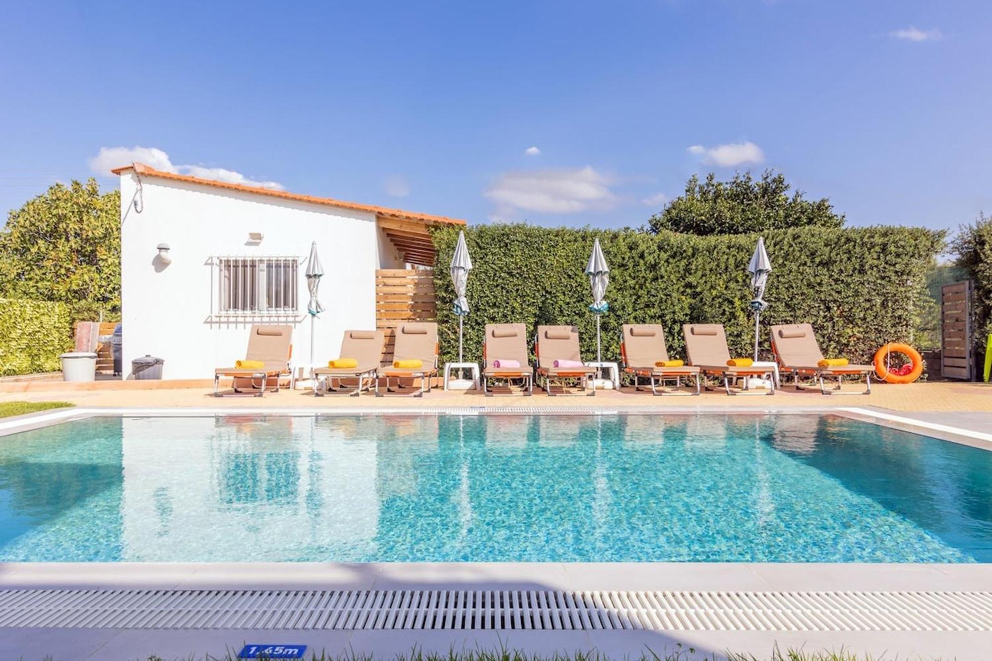 Amazing Villa Chrysanthi With Private Pool In Heraklion Epano Vathia Dış mekan fotoğraf